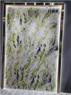 Emerald Jade Marble Slabs Polished 2Cm