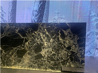 High Quality China Nero Portoro Marble Slabs Polished