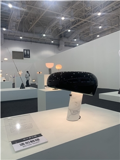 Home Decor Bianco Carrara Marble Table Interior Lamps