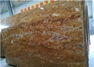 Luxury Granite Imperial Gold Polished  Slabs