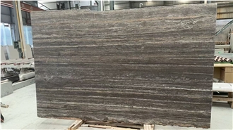 New Polished Turkish Titanium Travertine Slabs