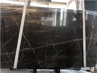Polished Laurent Black Gold Marble Slabs