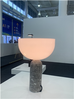 Popular Arctic Grey Marble Table Lamp Home Decor Products