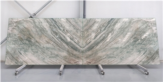 Aurora Green Quartzite Slabs, Tiles