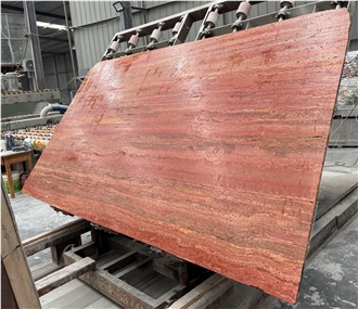 Red Travertine Slabs