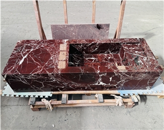 Rosa Levanto Marble Vanity With Integrated Sink