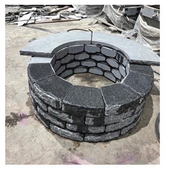 Wager White Granite Fire Pit Garden Ornament