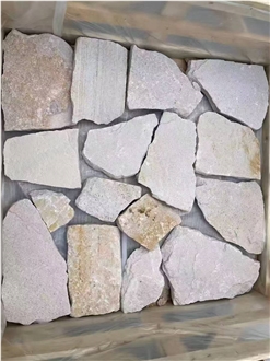 Light Beige Sandstone Irregular Flagstone Walling