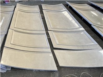 Magnolia Beige Marble Raised - Curved Wall Cladding Panel Design