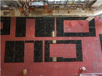 Athens Black Gold Marble Tiles