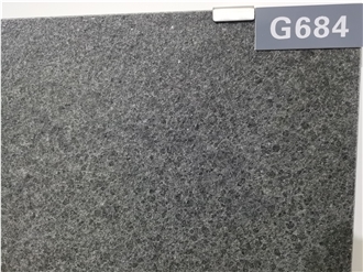 G684 Black Basalt Flamed Tiles
