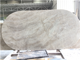 Natural Stone Hotel Furniture Taj Mahal Quartzite Table Tops