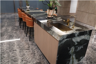 Tranquil Green Marble  Kitchen Countertop