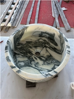 Arabescato Mossa Marble Wash Basin