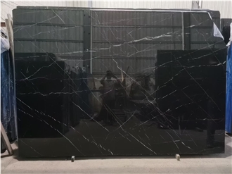 China Black Marquina Marble Slabs