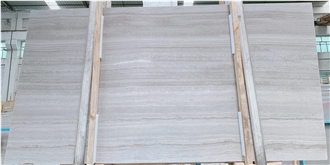 China Grey Wood Grain Marble Slabs