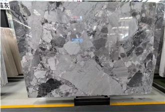 China Panda Grey Marble Slabs
