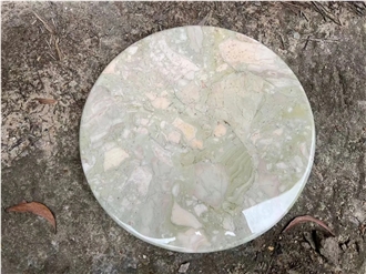 Round Shape Monet Garden Marble Table Top