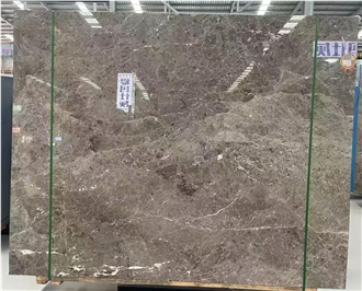 Turkey Khaki Grey Marble Slabs Polished