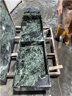 Verde Rameggiato Marble Commercial Bathroom Sinks