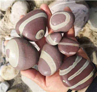 Panda Brown Pebble Stone, Tumbled River Stones