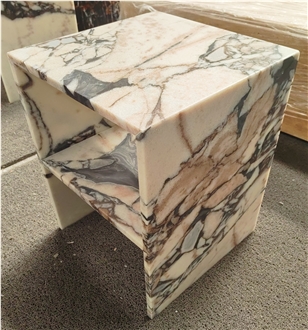 Modern Simple Double-Layer Marble Side Table Home Decorate