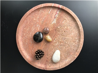 Red Travertine Jewelry Dishes,Stone Plates