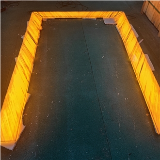 Replaceable Light Source Translucent Stone Door Surround