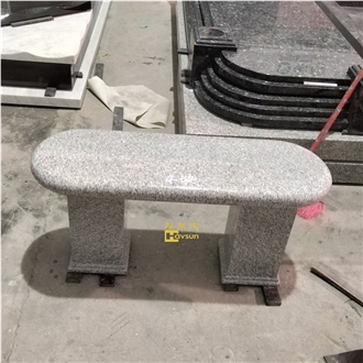 European Style Light Gery Granite Garden Bench