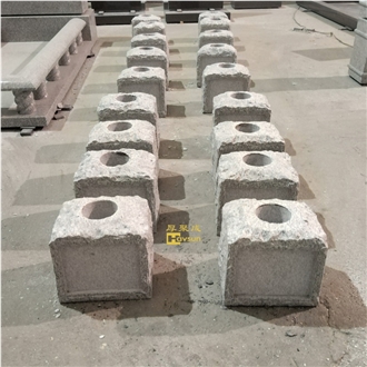 G603 Light Grey Granite Boulder Monumental Vases