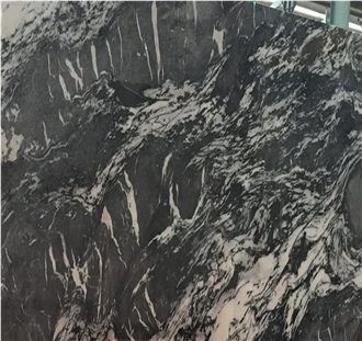 Nero Cristallo Marble Slabs