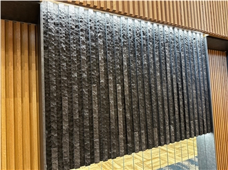 Black Basalt Split Wall Cladding Stone Panels