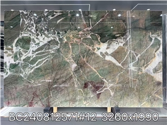 Brazilian Cristallo Botanic Green Quartzite Slabs