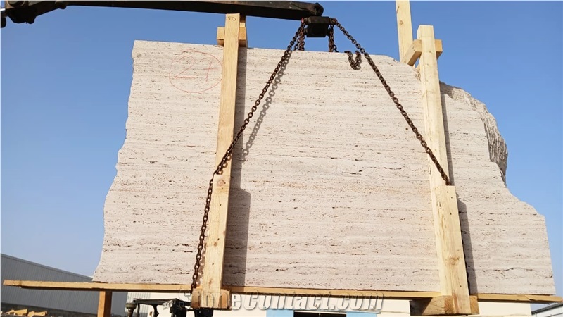 Roman Silver Travertine Slabs