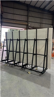 Customizable Wheeled Large Slab Display Rack