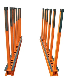 Hiqh Quality Slab Storage Rack Rails & Posts With Rubber