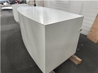 Carrara White Quartz Customized Commercial Counters