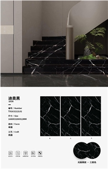 Dior Black Sintered Stone Slabs