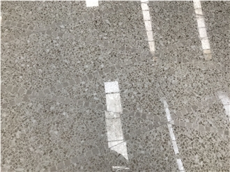 Beige Terrazzo Rhombus – Geometric Terrazzo Flooring Application