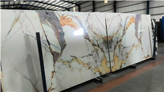 Ink Stained Luxury Stone Look Engineered Stone Slabs