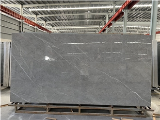 Armani Light Gray Glossy Finish Sintered Stone Slabs