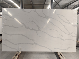 Bronze River Calacatta Gold Quartz Slabs Artificial Stone