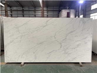 Engineered Calacatta Quartz Slabs Artificial Stone