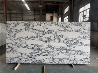 Quartz Slabs-Arabescato Brown Marble Look Solid Surface