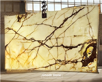 Spider White Onyx Premium Slabs