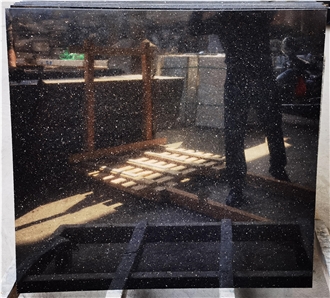 Black Galaxy  Granite Black Granite Golden Glitter Slabs