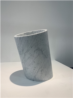 Bianco Carrara Marble Pencil Holder Home Decor Products