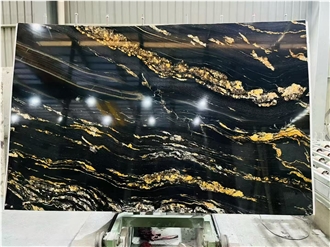 Cosmic Gold Granite Slabs Polished