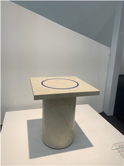 Menes Gold Marble Dislocation Side Table