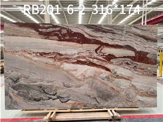 Monica Red Marble Slabs